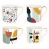 Coffret de 4 Mugs Moderne VISAGE - EASY LIFE