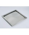 Plateau Carré en Inox - 28x28cm