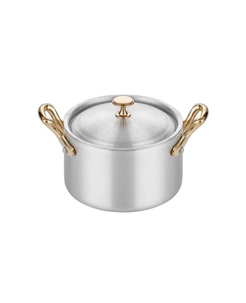 Casserole Petite avec Couvercle en inox - 12x7cm