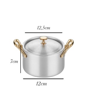 Casserole Petite avec Couvercle en inox - 12x7cm