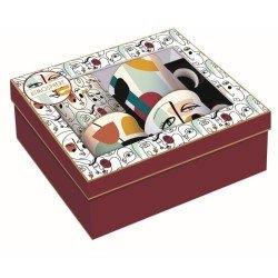 Coffret de 4 Mugs Moderne VISAGE - EASY LIFE