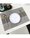 6 Set de Table Gris Clair - 45x30cm