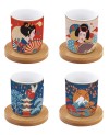Coffret de 4 Tasses sur Bamboo TOKYO - EASY LIFE