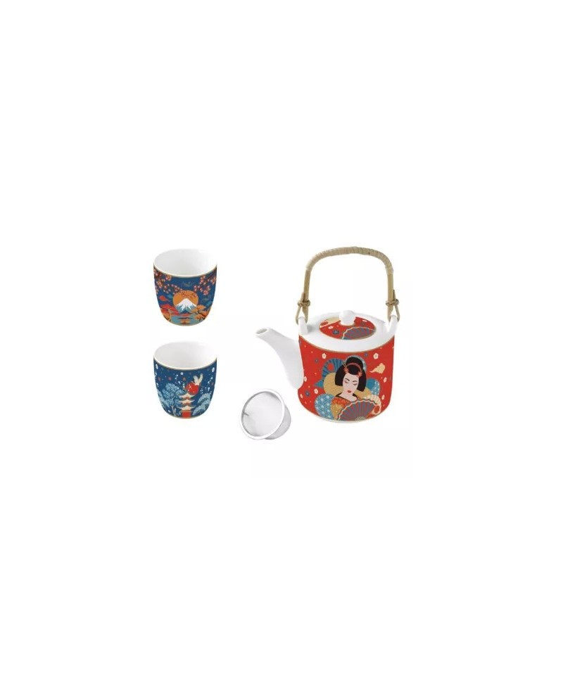 Coffret Theiere 60Cl Av Filtre Inox + 2 Gobelets 16 Cl TOKYO