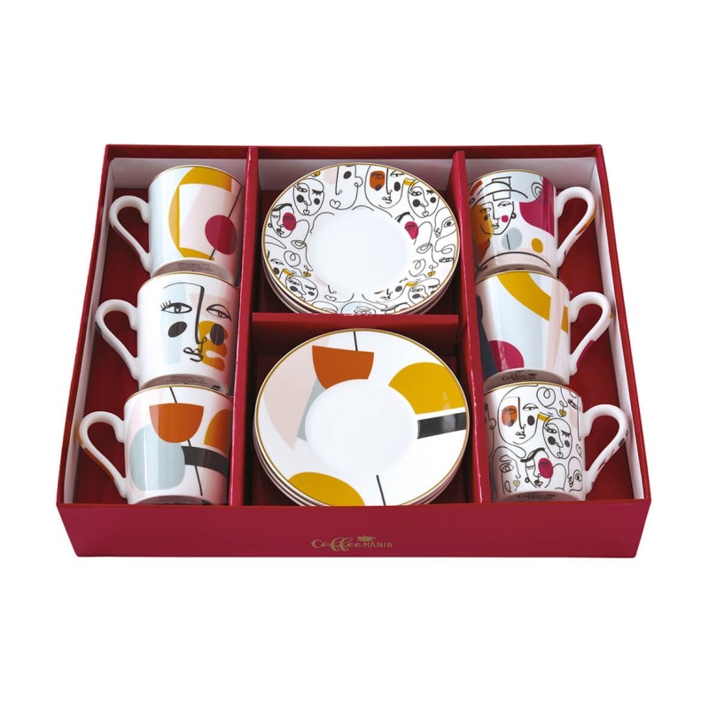 Coffret de 6 Tasses à Café PICASSO