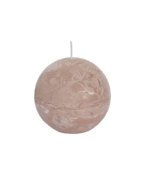 Bougie Ronde Rose Pale - H10cm