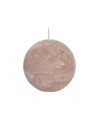 Bougie Ronde Rose Pale - H10cm