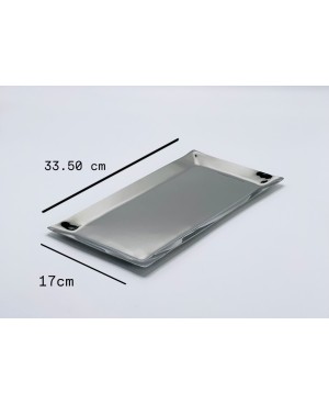 Plat Rectangulaire Large de Présentation en Inox
