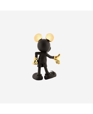 Statut Mickey Mouse Noir et Doré - 30cm