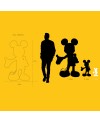Statut Mickey Mouse Noir et Doré - 30cm