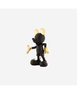 Statut Mickey Mouse Noir et Doré - 30cm