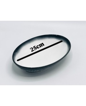 Assiette Oval - Caviar 25cm