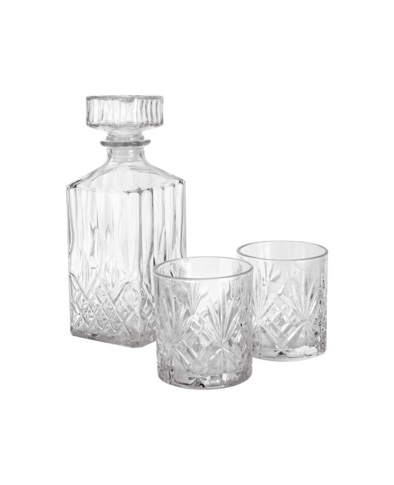 Coffret de Carafe avec 6 verres - Cristalline
