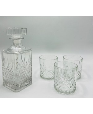 Coffret de Carafe avec 6 verres - Cristalline