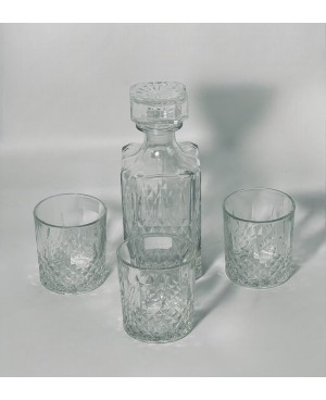 Coffret de Carafe avec 6 verres - Cristalline