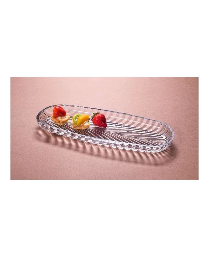 Plat Long oval en Cristalline 39x14cm