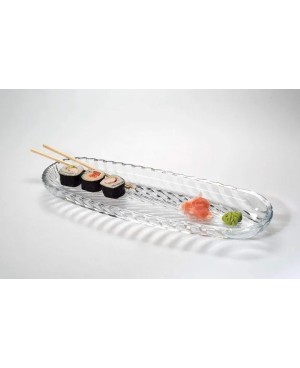 Plat Long oval en Cristalline 39x14cm