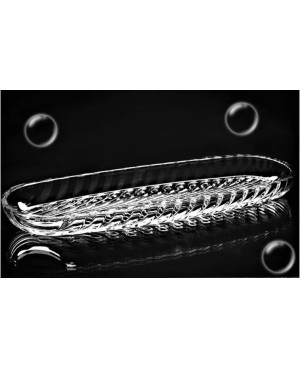 Plat Long oval en Cristalline 39x14cm