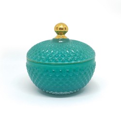Bougie Parfumée En Bonbonnière Cristalline - Bleu