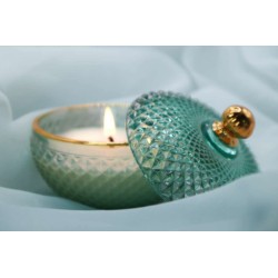 Bougie Parfumée En Bonbonnière Cristalline - Bleu
