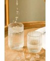 Set de 6 verres Long Strié - 430ml