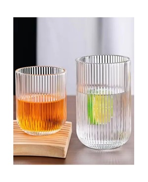 Set de 6 verres Long Strié - 430ml