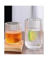 Set de 6 verres Long Strié - 430ml