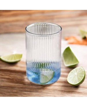 Set de 6 verres Long Strié - 430ml