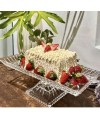 Plat sur pied en Cristalline - 34x16cm
