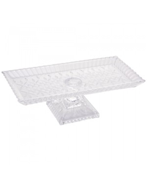 Plat sur pied en Cristalline - 34x16cm