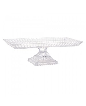 Plat sur pied en Cristalline - 34x16cm