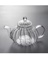 Théière en Verre Striée avec filtre - 600ml