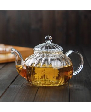 Théière en Verre Striée avec filtre - 600ml