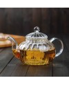 Théière en Verre Striée avec filtre - 1L