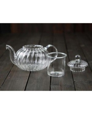 Théière en Verre Striée avec filtre - 1L