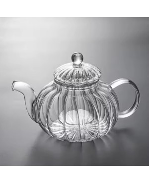 Théière en Verre Striée avec filtre - 1L