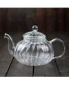 Théière en Verre Striée avec filtre - 1L