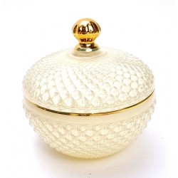 Bougie Parfumée En Bonbonnière Cristalline - Crème
