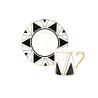 Coffret de 6 Tasses à Café Blanc et Noir - HARLEM