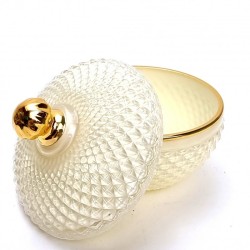 Bougie Parfumée En Bonbonnière Cristalline - Crème