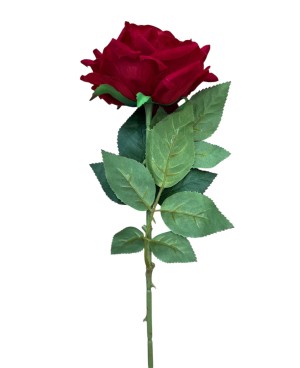  Rose Artificielle Rouge - H 75cm