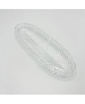 Plat Long Ovale en Cristalline - 30x10cm