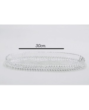 Plat Long Ovale en Cristalline - 30x10cm