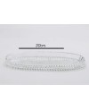 Plat Long Ovale en Cristalline - 30x10cm