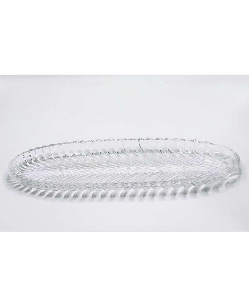 Plat Long Ovale en Cristalline - 50cm
