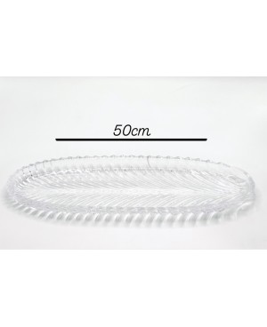 Plat Long Ovale en Cristalline - 50cm