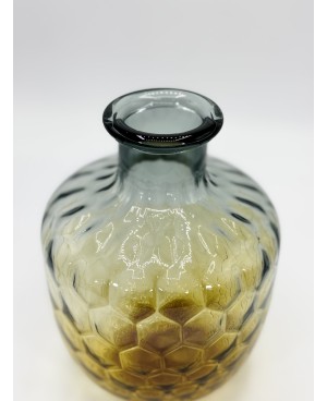Vase en Verre Jaune Bleu - PM