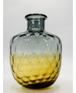 Vase en Verre Jaune Bleu - PM