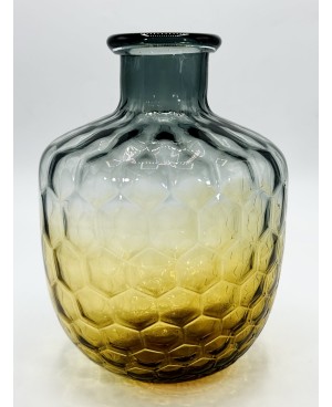 Vase en Verre Jaune Bleu - PM