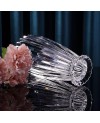Vase en Cristal Strié Transparent - H 28cm